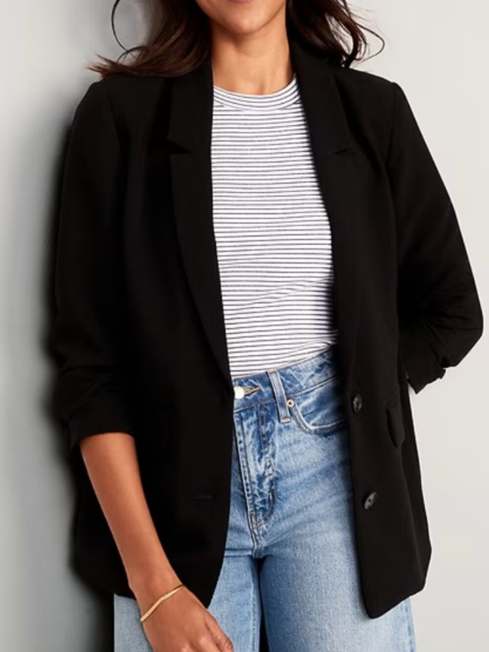 Old Navy Relaxed Blazer Black Size M